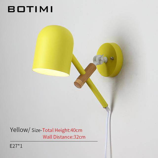 Applique LED en bois et métal - Design Élégant | Marco Lucetti Jaune