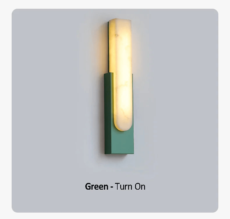 Applique LED en marbre doré : Luxe nordique pour maison, salon, chambre et hôtel | Marco Lucetti