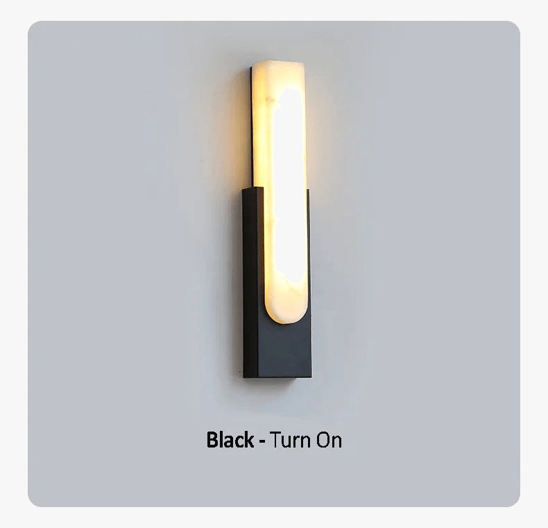 Applique LED en marbre doré : Luxe nordique pour maison, salon, chambre et hôtel | Marco Lucetti