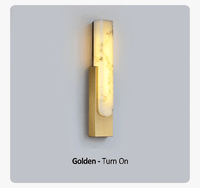 Applique LED en marbre doré : Luxe nordique pour maison, salon, chambre et hôtel | Marco Lucetti