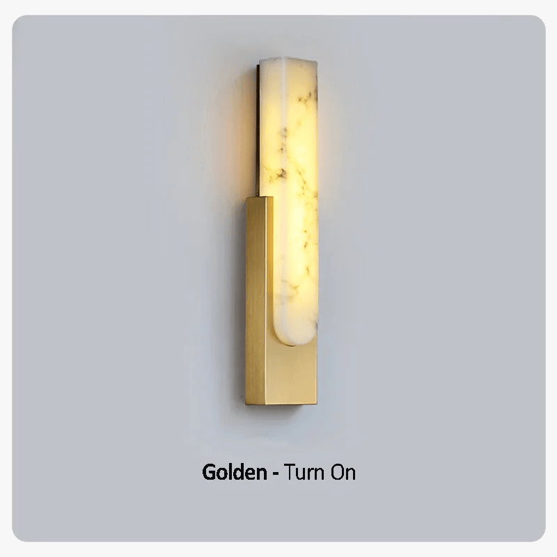 Applique LED en marbre doré : Luxe nordique pour maison, salon, chambre et hôtel | Marco Lucetti