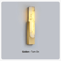 Applique LED en marbre doré : Luxe nordique pour maison, salon, chambre et hôtel | Marco Lucetti