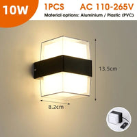 Applique LED étanche pour intérieur et extérieur | Marco Lucetti Carré Type A 1PC / Aluminium Acrylique / Blanc chaud (2700-3500K)