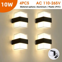 Applique LED étanche pour intérieur et extérieur | Marco Lucetti Carré Type A 4PC / Aluminium Acrylique / Blanc chaud (2700-3500K)