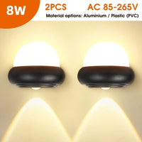 Applique LED étanche pour intérieur et extérieur | Marco Lucetti Type C 2 pièces / Aluminium Acrylique / Blanc chaud (2700-3500K)