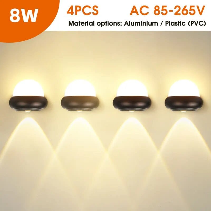 Applique LED étanche pour intérieur et extérieur | Marco Lucetti Type C 4 pièces / Aluminium Acrylique / Blanc chaud (2700-3500K)