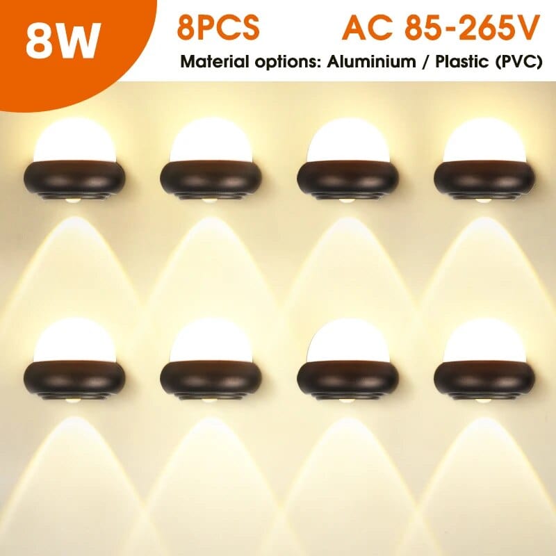 Applique LED étanche pour intérieur et extérieur | Marco Lucetti Type C 8 pièces / Aluminium Acrylique / Blanc chaud (2700-3500K)