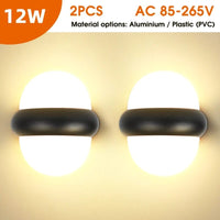 Applique LED étanche pour intérieur et extérieur | Marco Lucetti Type D 2 pièces / Aluminium Acrylique / Blanc chaud (2700-3500K)