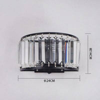 Applique LED Loft Crystal Curve | Marco Lucetti Noir