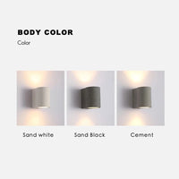 Applique LED minimaliste en ciment et pierre - Éclairage contemporain de qualité | Marco Lucetti