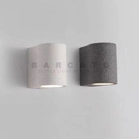 Applique LED minimaliste en ciment et pierre - Éclairage contemporain de qualité | Marco Lucetti Extérieur Noir / Blanc naturel
