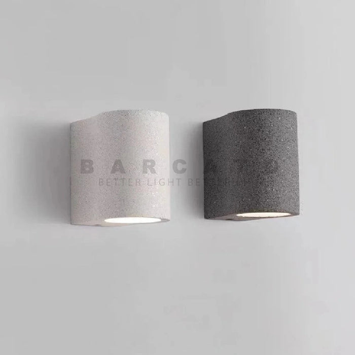 Applique LED minimaliste en ciment et pierre - Éclairage contemporain de qualité | Marco Lucetti Extérieur Noir / Blanc naturel