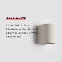 Applique LED minimaliste en ciment et pierre - Éclairage contemporain de qualité | Marco Lucetti Intérieur blanc / Blanc naturel