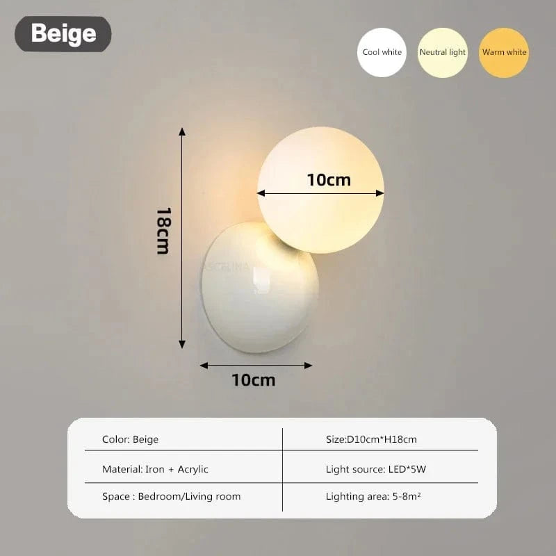 Applique LED Moderne Crème Cucurbit Flare - Idéale pour Chambre et Salon | Marco Lucetti Blanc / Blanc froid