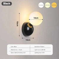 Applique LED Moderne Crème Cucurbit Flare - Idéale pour Chambre et Salon | Marco Lucetti Noir / Blanc froid