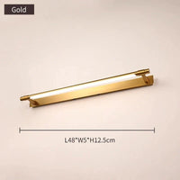 Applique LED moderne en cuivre pour miroir de salle de bains | Marco Lucetti Or-48cm / Blanc chaud (2700-3500K)