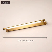 Applique LED moderne en cuivre pour miroir de salle de bains | Marco Lucetti Or-81cm / Blanc chaud (2700-3500K)