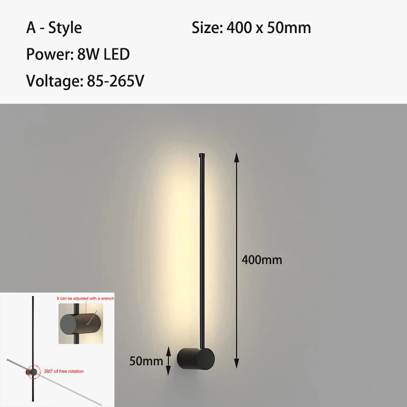 Applique LED Nordik Modern - Intérieur Longue Angle | Marco Lucetti