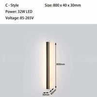 Applique LED Nordik Modern - Intérieur Longue Angle | Marco Lucetti C2 style / Warm White (2700-3500K)