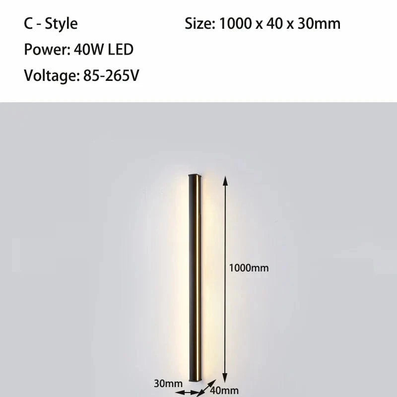 Applique LED Nordik Modern - Intérieur Longue Angle | Marco Lucetti C3 style / Warm White (2700-3500K)