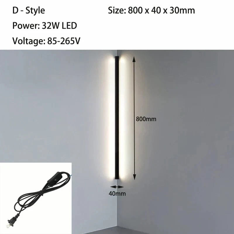 Applique LED Nordik Modern - Intérieur Longue Angle | Marco Lucetti D2 style / Warm White (2700-3500K)