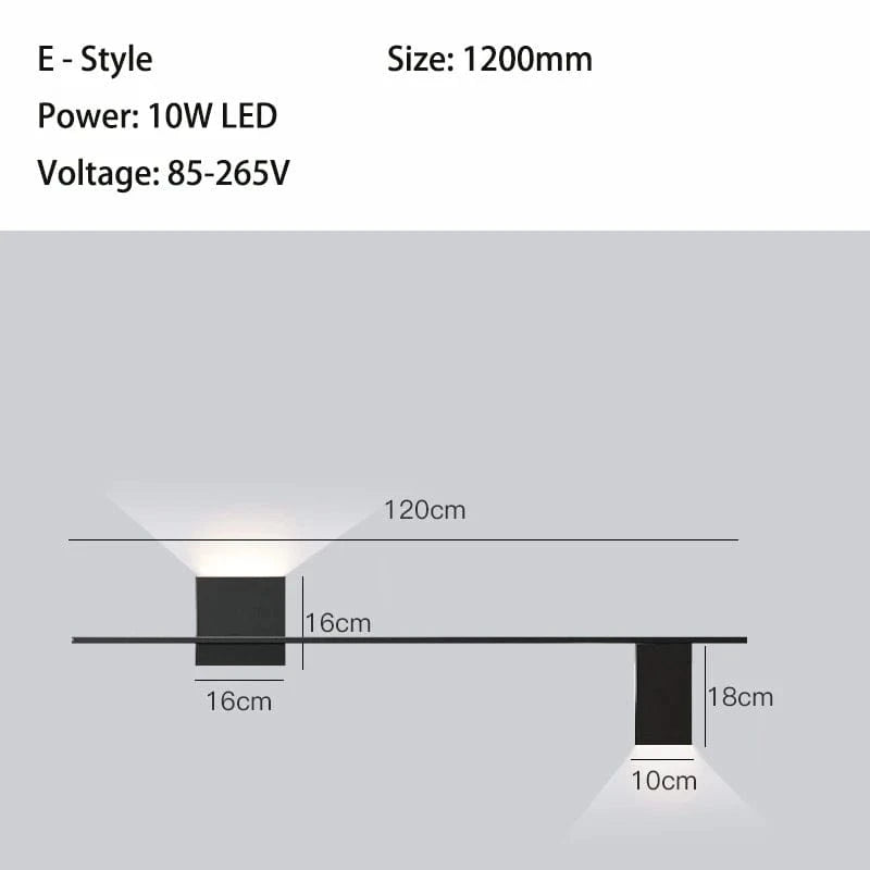 Applique LED Nordik Modern - Intérieur Longue Angle | Marco Lucetti E1 style / Warm White (2700-3500K)
