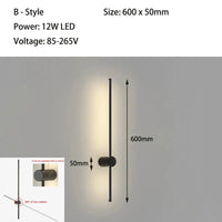 Applique LED Nordik Modern - Intérieur Longue Angle | Marco Lucetti Modèle B2 / Blanc chaud (2700-3500K)