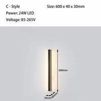 Applique LED Nordik Modern - Intérieur Longue Angle | Marco Lucetti Style C1 / Warm White (2700-3500K)