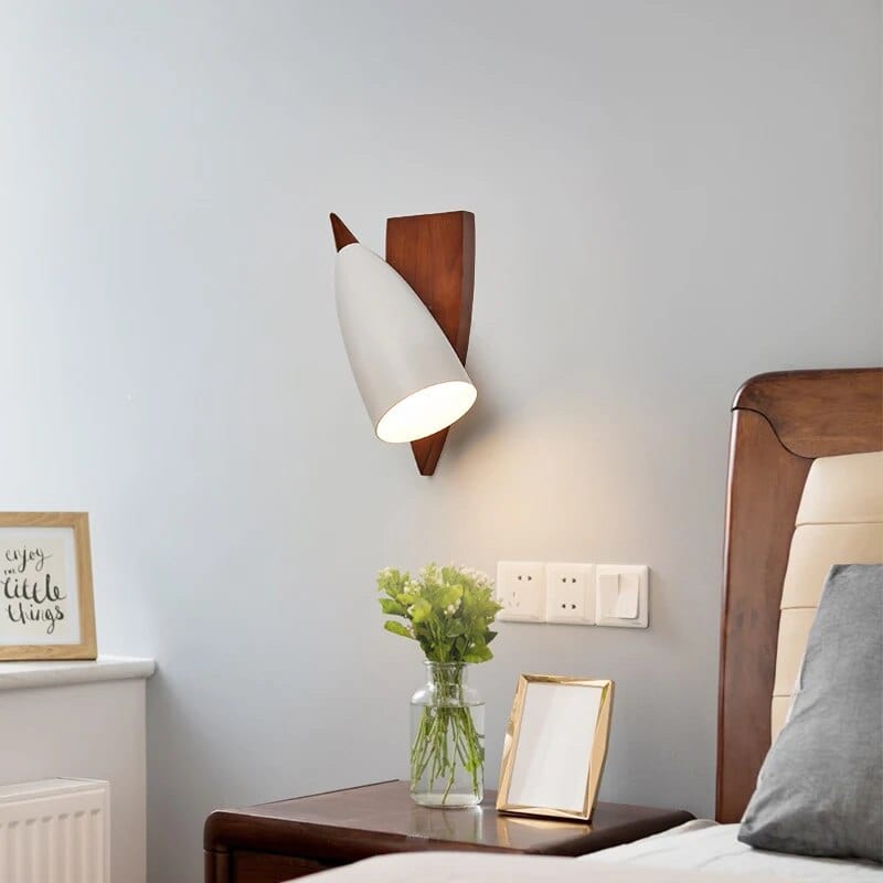 Applique LED nordique pour chambre et couloir en bois naturel | Marco Lucetti