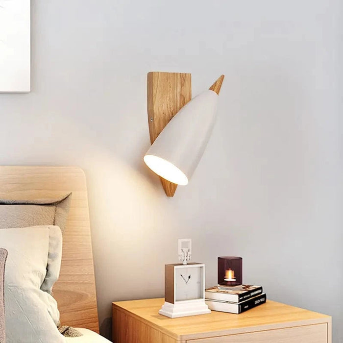 Applique LED nordique pour chambre et couloir en bois naturel | Marco Lucetti
