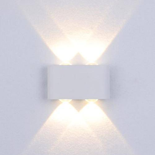 Applique LED Porch - Disponible en noir ou blanc | Marco Lucetti Double - Blanc / Froide