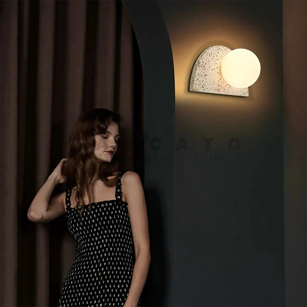 Applique LED Terrazzo Japonais - Ambiance Rétro | Marco Lucetti