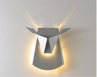 Applique LED tête de cerf design, colorée | Marco Lucetti Argenté