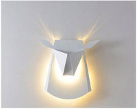 Applique LED tête de cerf design, colorée | Marco Lucetti Blanc