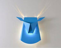 Applique LED tête de cerf design, colorée | Marco Lucetti Bleu