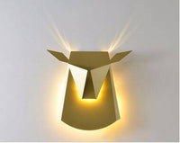 Applique LED tête de cerf design, colorée | Marco Lucetti Doré