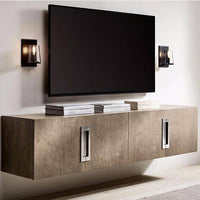 Applique métal vintage avec abat-jour verre | Marco Lucetti