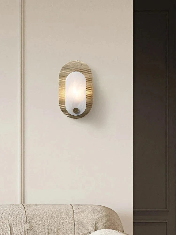 Applique minimaliste en marbre et cuivre avec LED - Luminor | Marco Lucetti