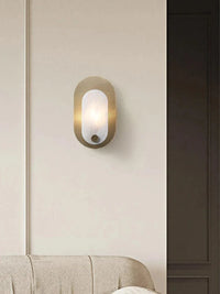 Applique minimaliste en marbre et cuivre avec LED - Luminor | Marco Lucetti