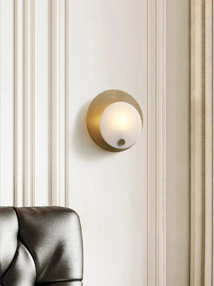 Applique minimaliste en marbre et cuivre avec LED - Luminor | Marco Lucetti