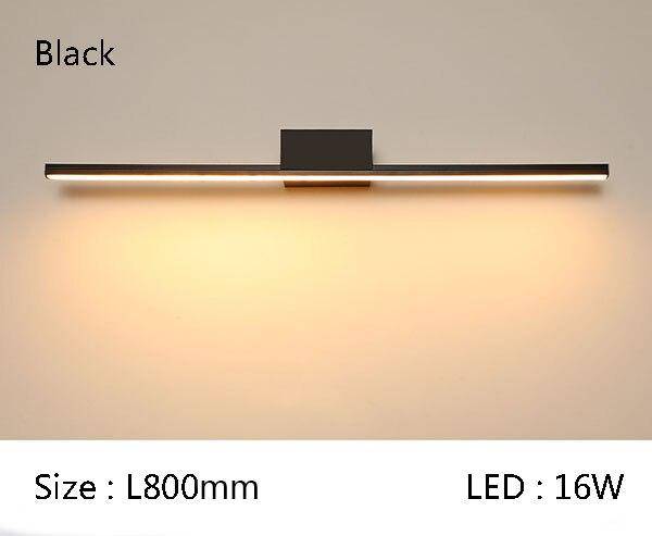 Applique Miroir LED pour Salle de Bain | Marco Lucetti Noir - 80cm / Chaude