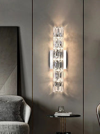 Applique moderne de luxe en cristal pour salon et chambre : Lampe murale LED nordique. | Marco Lucetti