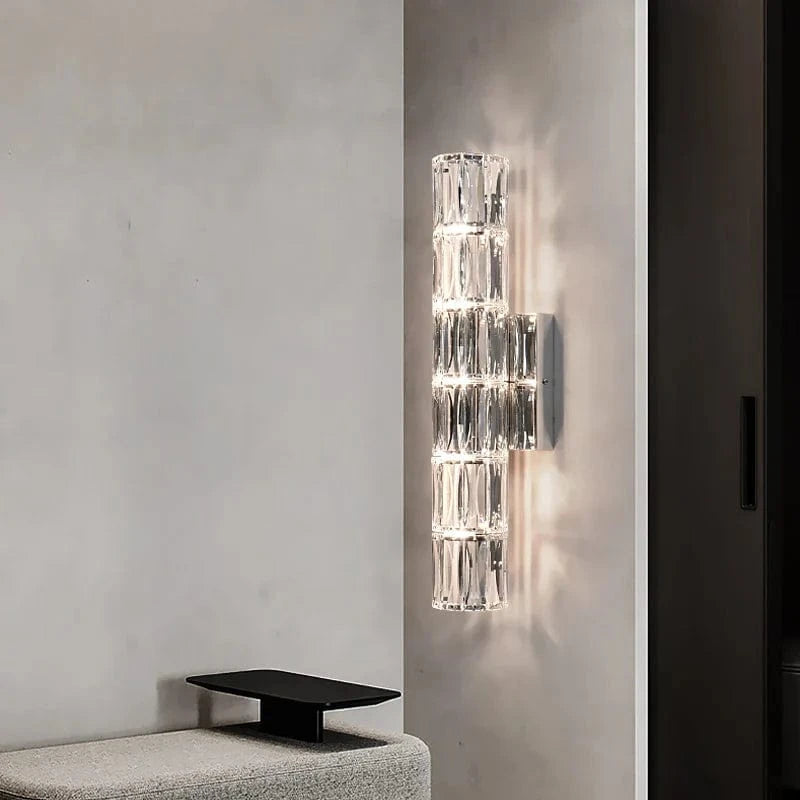 Applique moderne de luxe en cristal pour salon et chambre : Lampe murale LED nordique. | Marco Lucetti