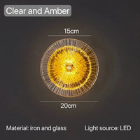 Applique moderne pour salon et chambre avec décor créatif et lumière LED efficiente | Marco Lucetti Verre double couche