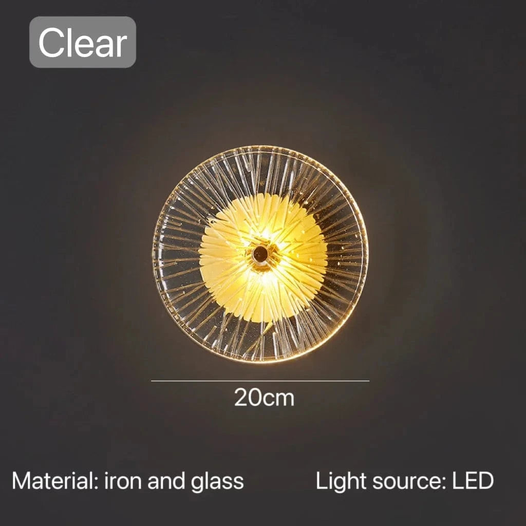 Applique moderne pour salon et chambre avec décor créatif et lumière LED efficiente | Marco Lucetti Verre monocouche