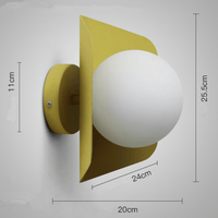 Applique Morden Minimalist avec boule LED Blanche et Couleurs | Marco Lucetti Jaune