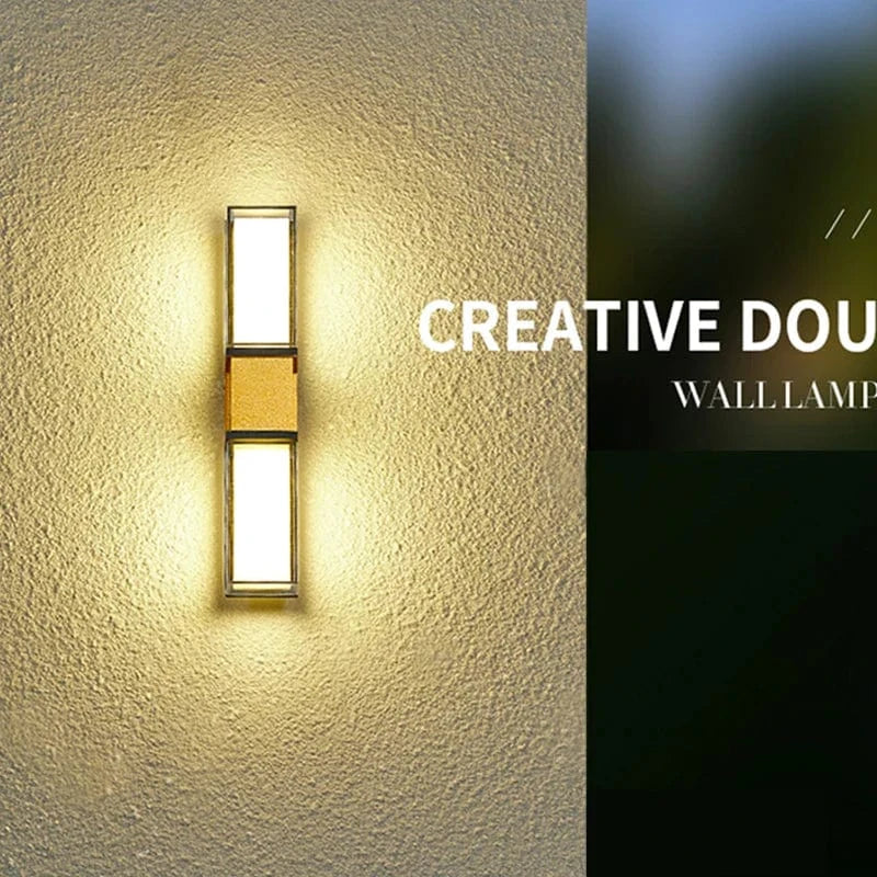 Applique murale 12W extérieur étanche IP65 - Pour Porte d'Entrée, Jardin, Porche - Villa, Hôtel, Restaurant | Marco Lucetti Blanc chaud 3000K / 110 V à intensité variable.