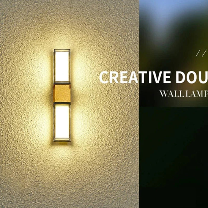 Applique murale 12W extérieur étanche IP65 - Pour Porte d'Entrée, Jardin, Porche - Villa, Hôtel, Restaurant | Marco Lucetti Blanc chaud 3000K / 110 V à intensité variable.