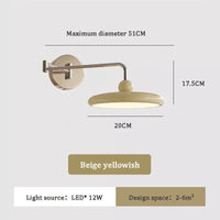 Applique murale à bascule pliantes nordiques LED lampe de chevet mobile moderne salon chambre appliques murales lampe de lecture rétractable × EverGlow | Marco Lucetti Beige jaunâtre / Lumière blanche