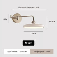 Applique murale à bascule pliantes nordiques LED lampe de chevet mobile moderne salon chambre appliques murales lampe de lecture rétractable × EverGlow | Marco Lucetti Blanc / Lumière blanche